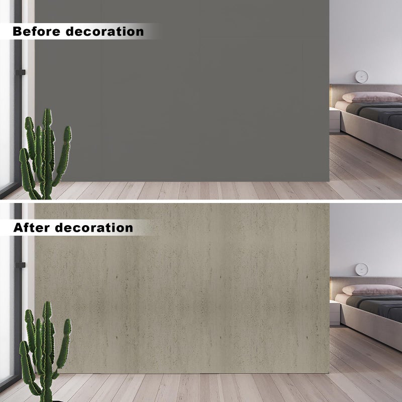 NAMAII 3D Wall Panels - 4PCS 47.2"x23.6" Faux Stone Wall Covering - MCM Modified Clay Material for Home Art, Accent Brick, Modern Exterior/Interior Decoration, Covering 31 sq.ft TV - Image 2