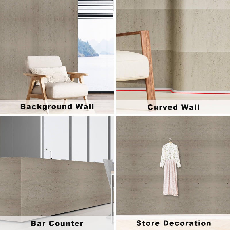 NAMAII 3D Wall Panels - 4PCS 47.2"x23.6" Faux Stone Wall Covering - MCM Modified Clay Material for Home Art, Accent Brick, Modern Exterior/Interior Decoration, Covering 31 sq.ft TV - Image 3