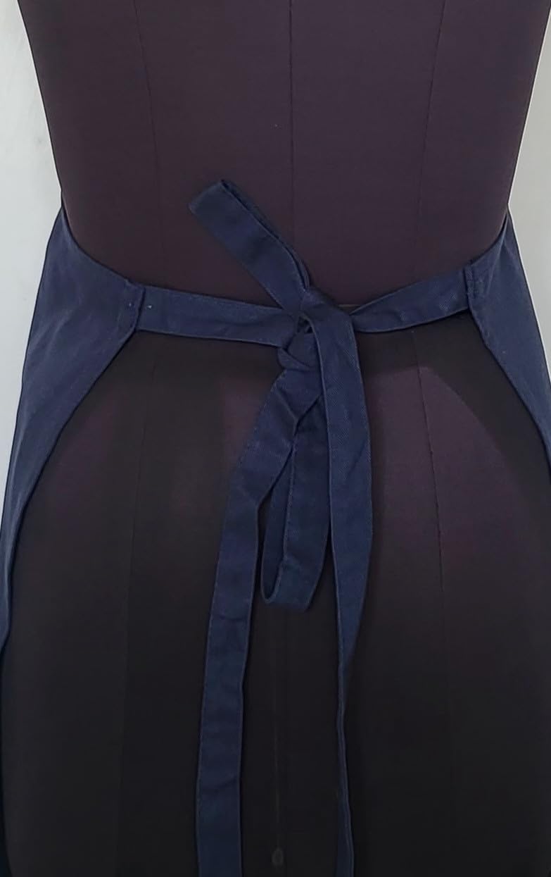 RUSTIQUE LINENS D RING BUTCHER CUT SOLID APRON - Image 2