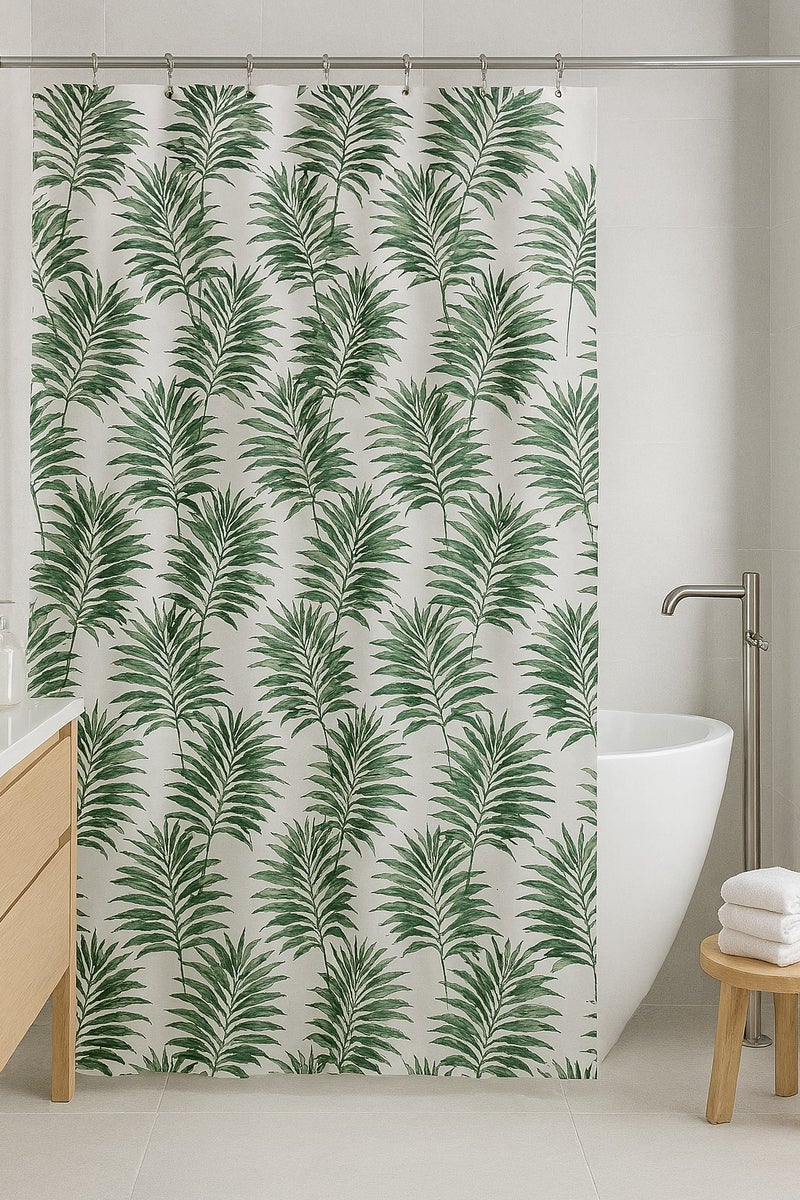 THE ARTFUL BLEND Waterproof PEVA Shower Curtain – Washable & Durable, 180x180 cm for Full Coverage