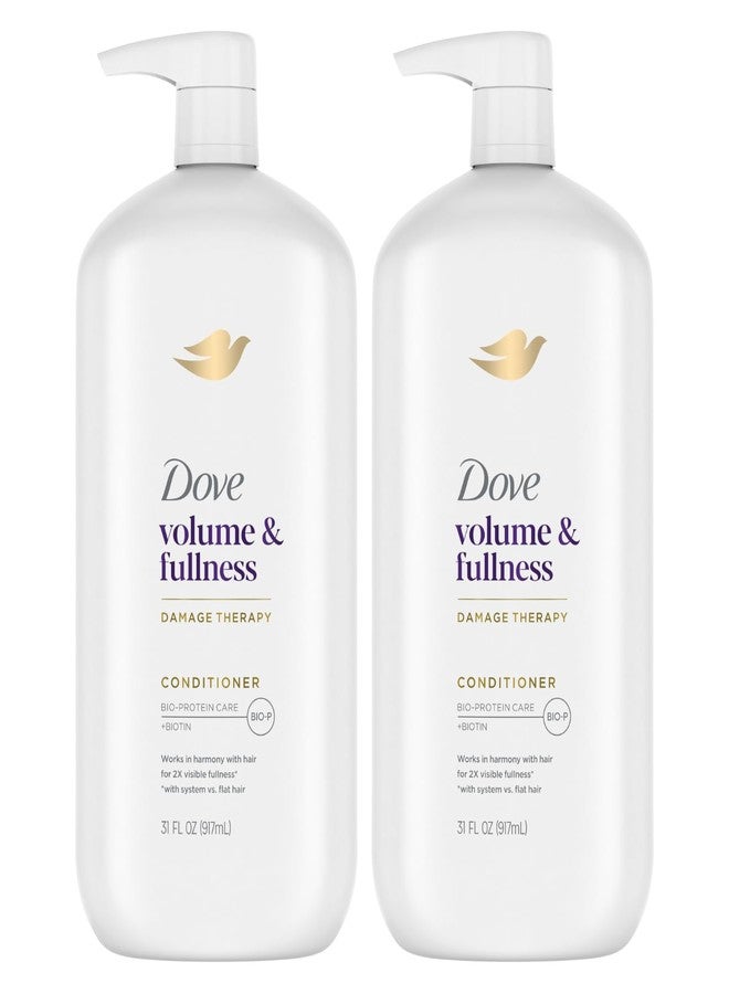 Dove Conditioner, Volume & Fullness, 2-Pack - Daily Volumizing Hair Conditioner with Collagen, 31 Oz Ea - Image 1