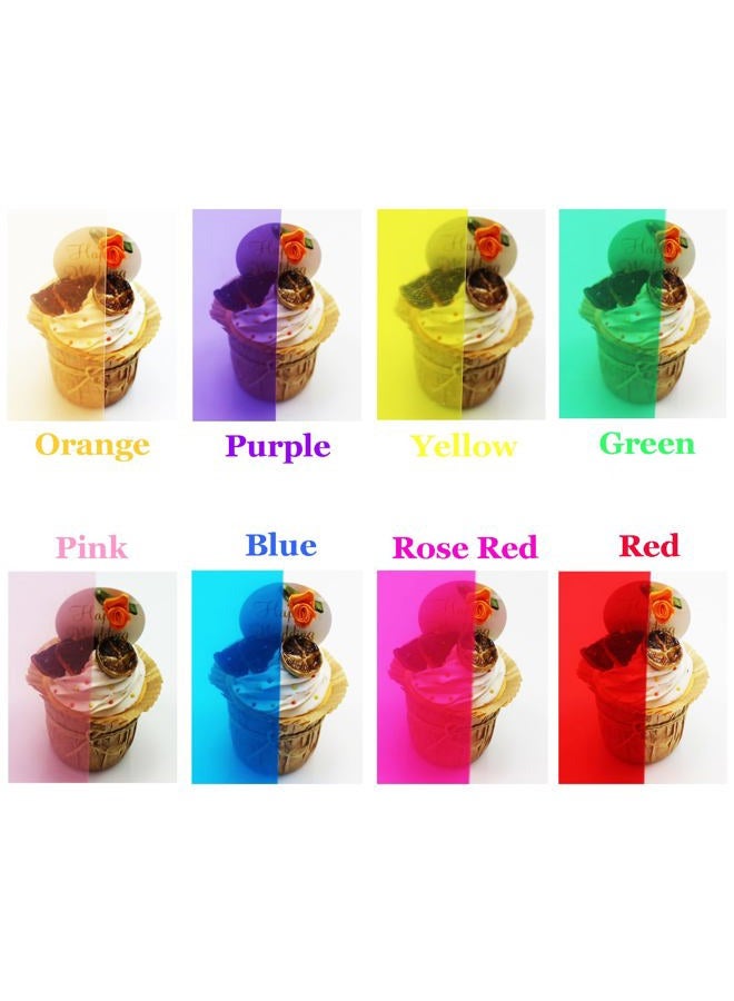 16Packs Color Gels for Photography Color Correction Gel Filter for Lighting Transparent Color Gel Light Sheets for Lighting for DIY Video, Film, LED Light and Flashlight(8.26 x 11.69in) - Image 4