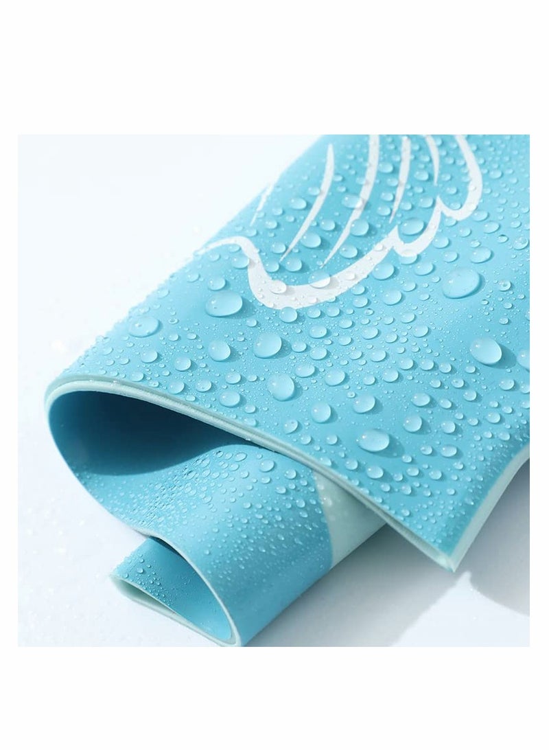 Excefore Kids Swim Cap, 2 Pcs Silicone Swimming Caps for Boys Girls Cover Ears Waterproof Bathing Cap Cartoon Swimming Hat - Image 4