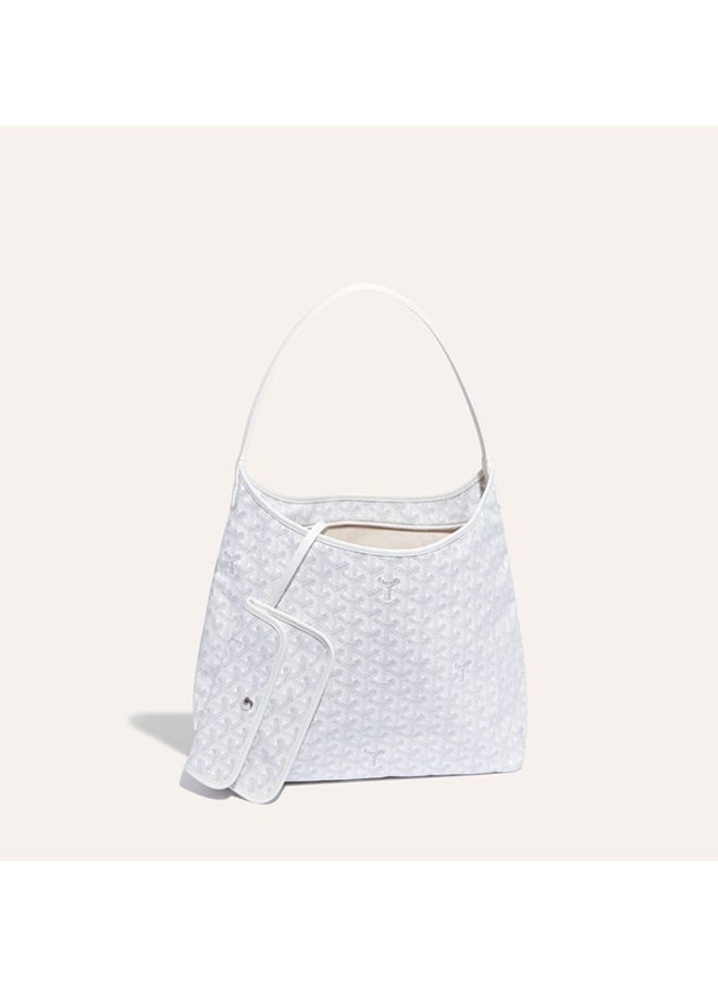 Women's Fashionable Pu Leather Woven Texture Tote Bag Casual Versatile Large Capacity Underarm Bag Inner Matte And Scratch Resistant Casual Handbag  - Image 2