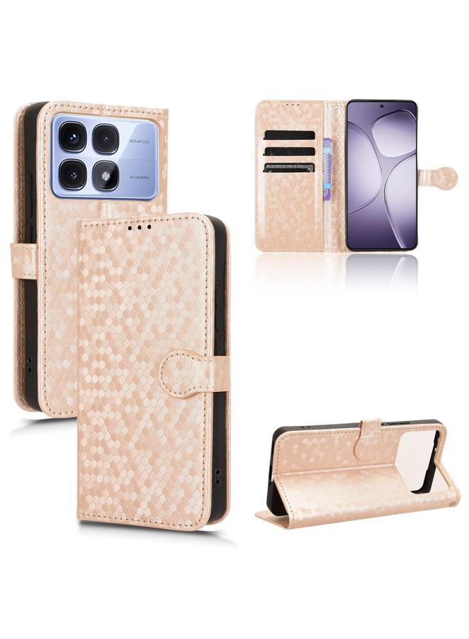 اس-توب جراب هاتف Redmi K70 Ultra من الجلد بتصميم نقاط قرص العسل - Image 1