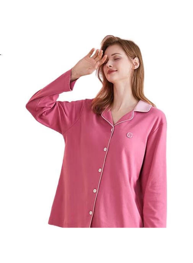 Fenton Women'S Pajamas, 5A Antibacterial, With Chest Pads, Pure Cotton, Lapel Collar, Ladies' Loungewear Set, Mother'S Day Gift For Mom - Image 1