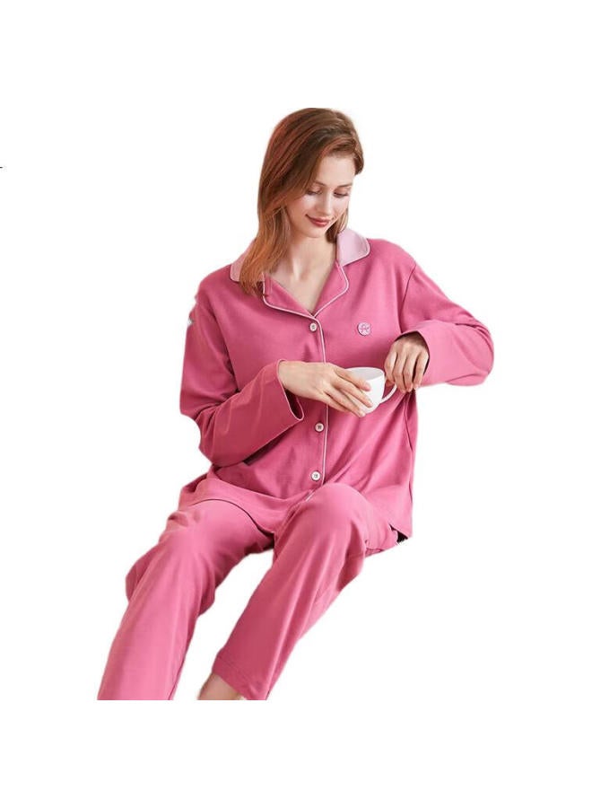 Fenton Women'S Pajamas, 5A Antibacterial, With Chest Pads, Pure Cotton, Lapel Collar, Ladies' Loungewear Set, Mother'S Day Gift For Mom - Image 3