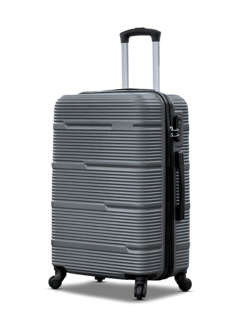ZAAPPY Hard Shell Horizon Line ABS Lightweight 24 Inch (20-25kg) Luggage, Combination Lock Suitcase - Image 1