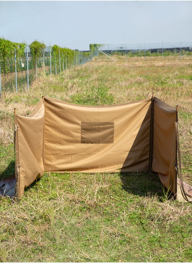 AL SANIDI Magnet windbreak for trips, Camping Curtain, Kaki, Size 440*148Cm  - Image 3