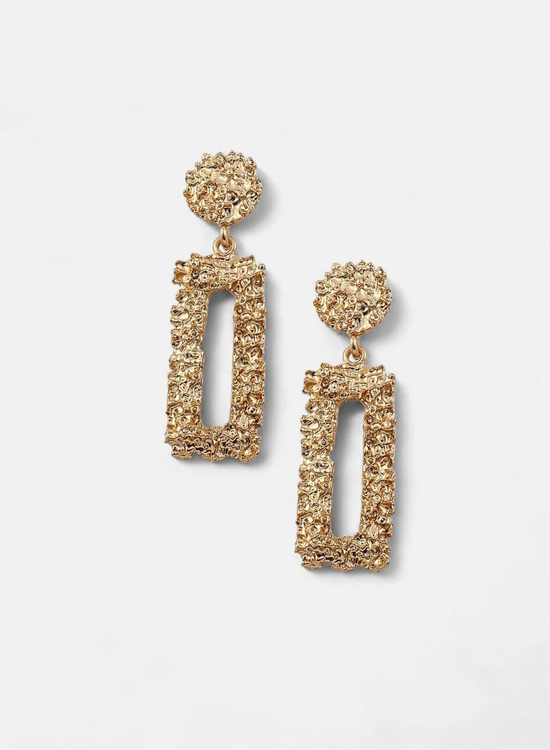 سوهي أقراط متدلية صناعية هندسية مرصعة بالأحجار