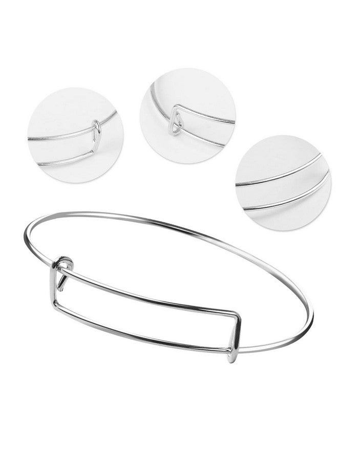 UPINS Bracelet Making Kit,Upins 30Pcs Silver Expandable Blank Bracelets Adjustable Wire Bangles With 100Pcs Tibetan Silver Charms, 200Pcs Open Jump Rings For Jewelry Making - Image 4