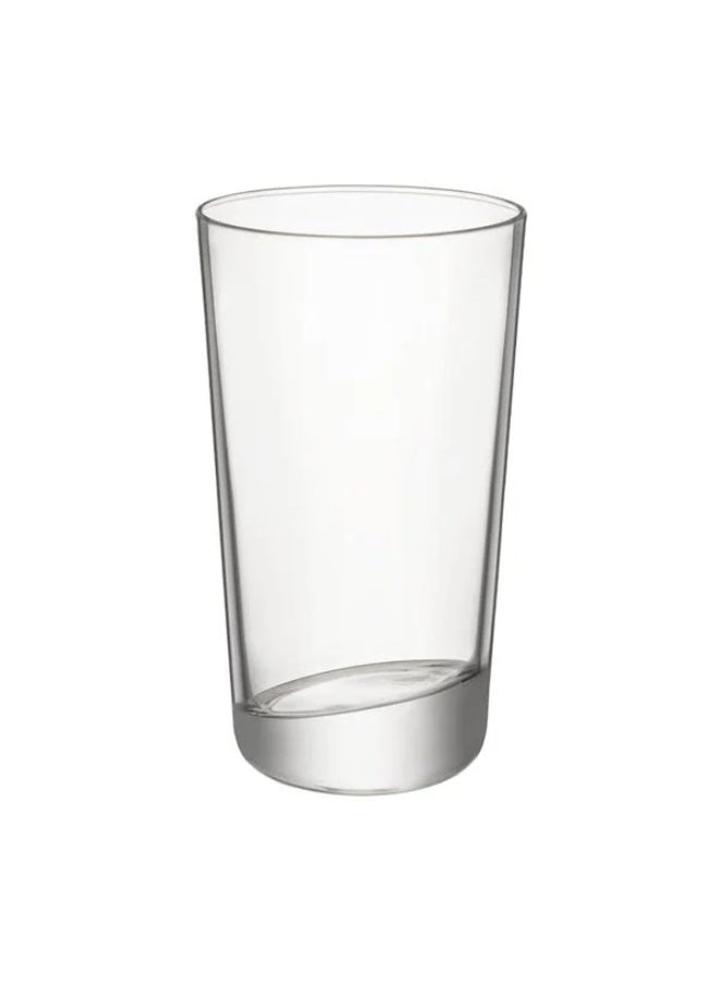 بروميولي روكو طقم كاسات ماء زجاج - 12 قطعة، 300 مل، تصميم أسطواني بقاعدة سميكة، شفافية عالية - شفاف.