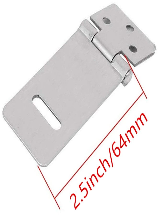 XMHF 4 Pack Door Padlock Locks Hasp Latch, 2.5inch Safety Packlock Clasp Hasp Lock Latch,Extra Thick Door Gate Lock Hasp - Image 2