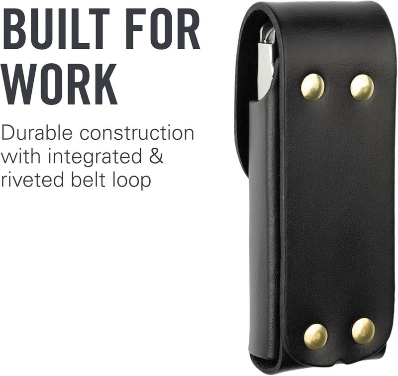 LEATHERMAN , Leather Box Sheath for Multi-Tools, Fits Skeletool, Crunch & Charge, Black - Image 3