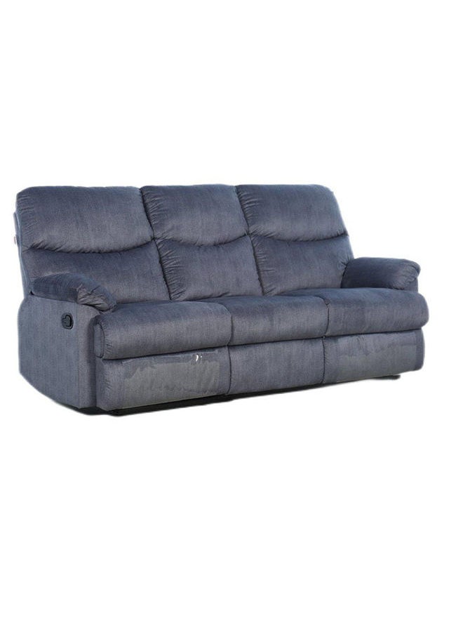 DANUBE HOME Baltimore 3 Seater Fabric Motion Recliner Modern Design Three Seat Relaxing Chair Living Room Furniture 203x99x99cm Blue  - Image 3