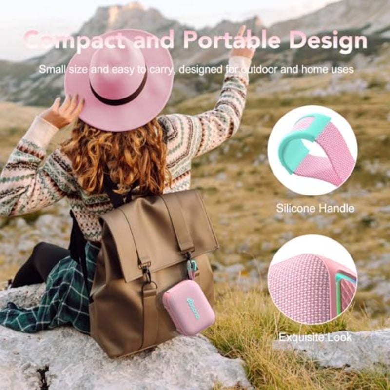 Portable tooth Speaker Line-in Support: IPX5 Waterproof HD Sound Up to 24H Playtime, TWS Pairing, LED Light, Outdoor Speaker for Beach/Pool/Travel, Back to School Gifts for Adult Teen - Image 5