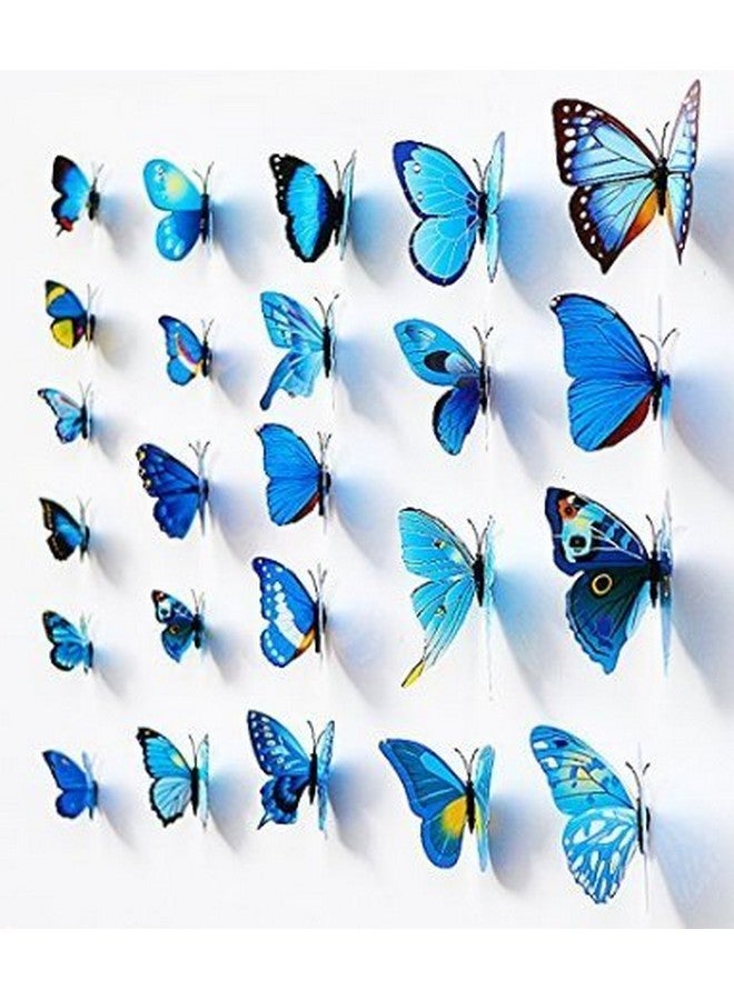 ElecMotive 72 Pcs 6 Packs Beautiful 3D Butterfly Wall Decals Removable DIY Home Decorations Art Decor Wall Stickers & Murals for Babys Bedroom TV Background Living Room (72 pcs in 6 Colors) - Image 3