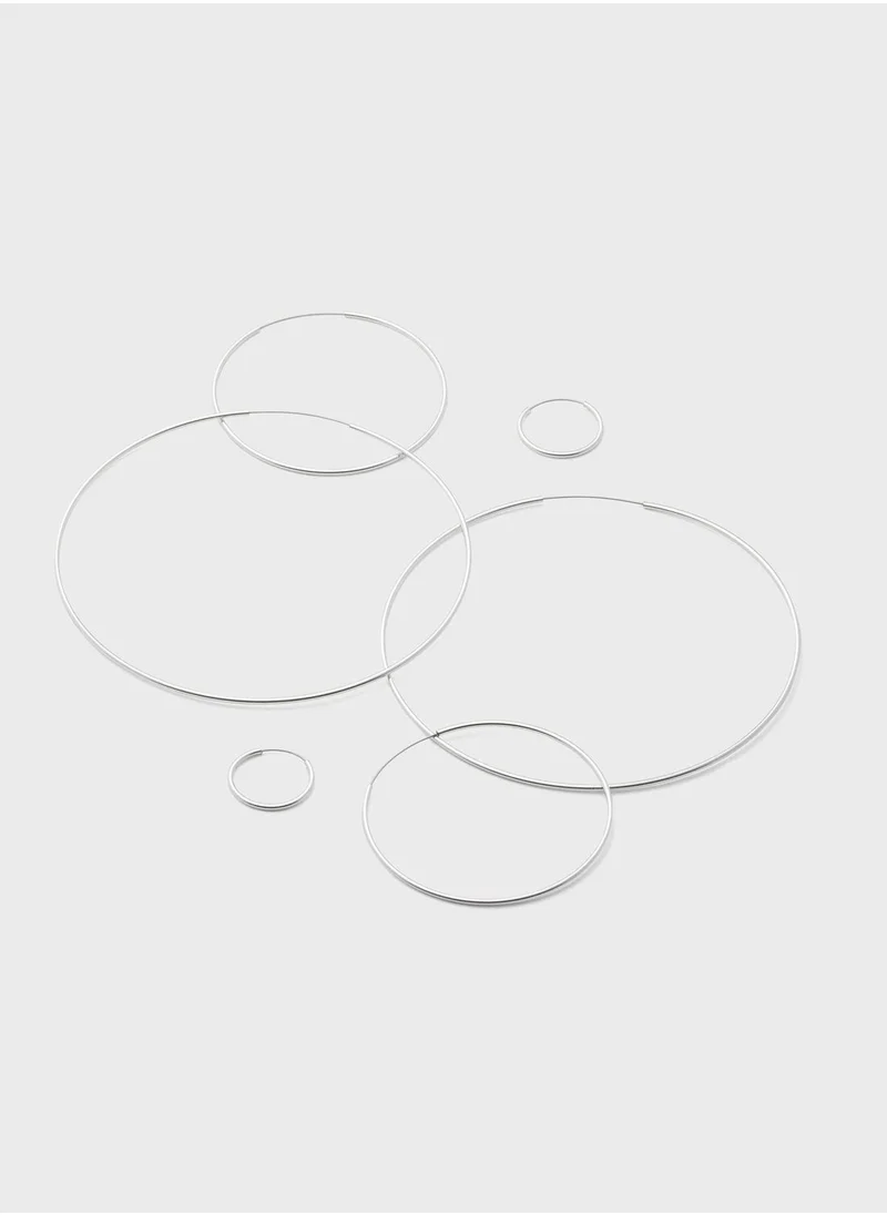 مونكي 3 Apck Hoop Earrings