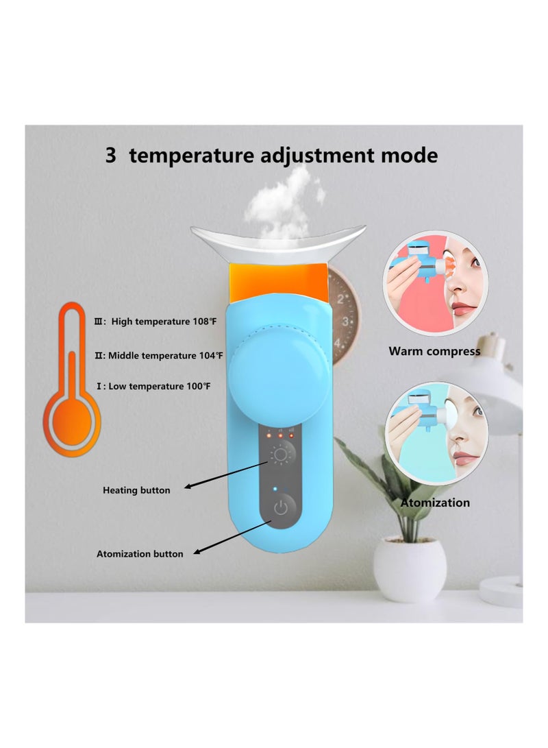 Zikra Heated Nano Eye Mist Sprayer, Portable Eye Mister with Moist Heat for Relief Dry Eyes and Stye, Eye Dropper Tool, Rechargeable Electric Eye Steamer for Eyelid, Eye Skin Care and Eye SPA for Women - Image 3