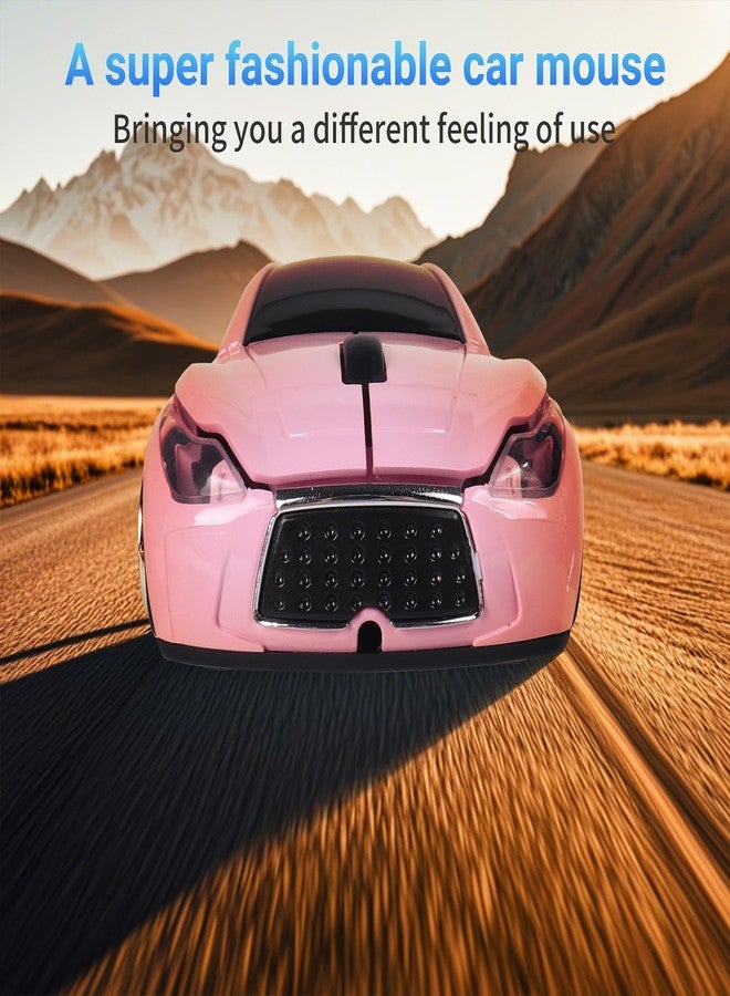 elec Space Car Mouse, Wireless Mouse (Milk Tea Pink) - Image 3