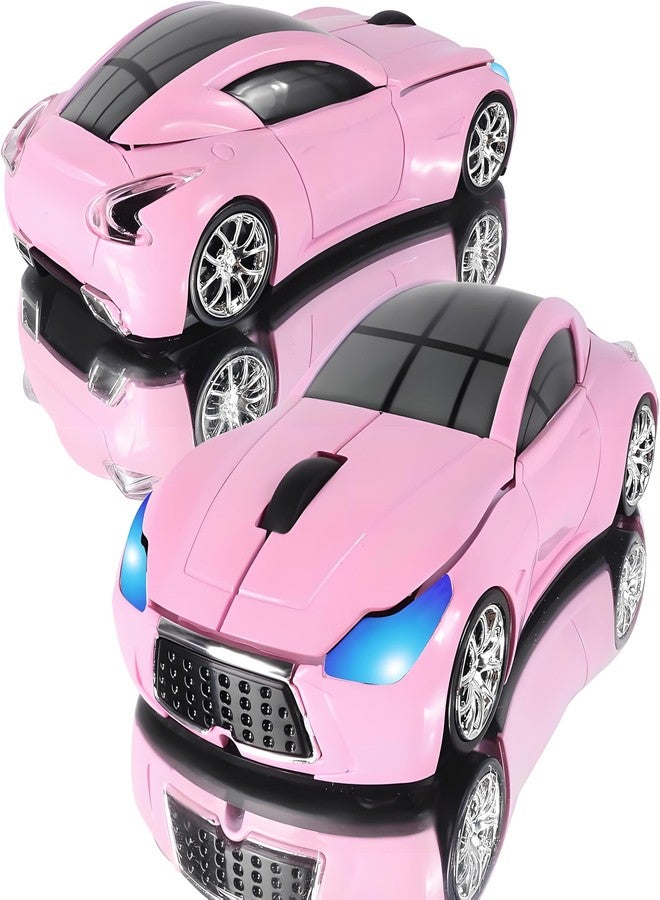 elec Space Car Mouse, Wireless Mouse (Milk Tea Pink) - Image 1