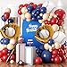 Sowide Baseball Birthday Party Decorations Navy Blue Red Nude Balloon Arch with Baseball Glove Foil Balloons for Boys Girls Summer Birthdays Party Baseball Themed Party Decorations - Image 3