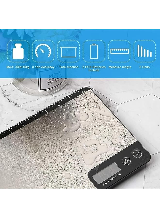 PROMASS Grams Stainless Steel Electronic Lcd Digital High Precision Kitchen Weighing Food Scale - Image 5
