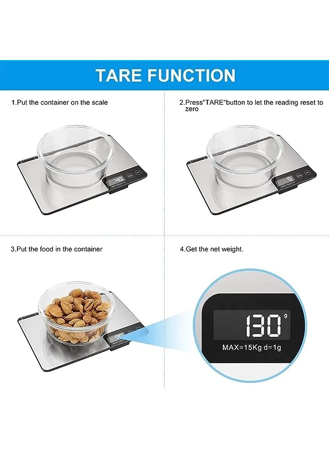 PROMASS Grams Stainless Steel Electronic Lcd Digital High Precision Kitchen Weighing Food Scale - Image 3