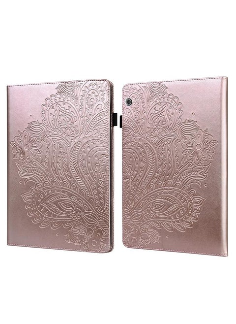 Case For Huawei MediaPad T5 10 inch Peacock Embossed Pattern TPU + PU Horizontal Flip Leather Case with Holder & Card Slots & Wallet & Sleep / Wake-up Function