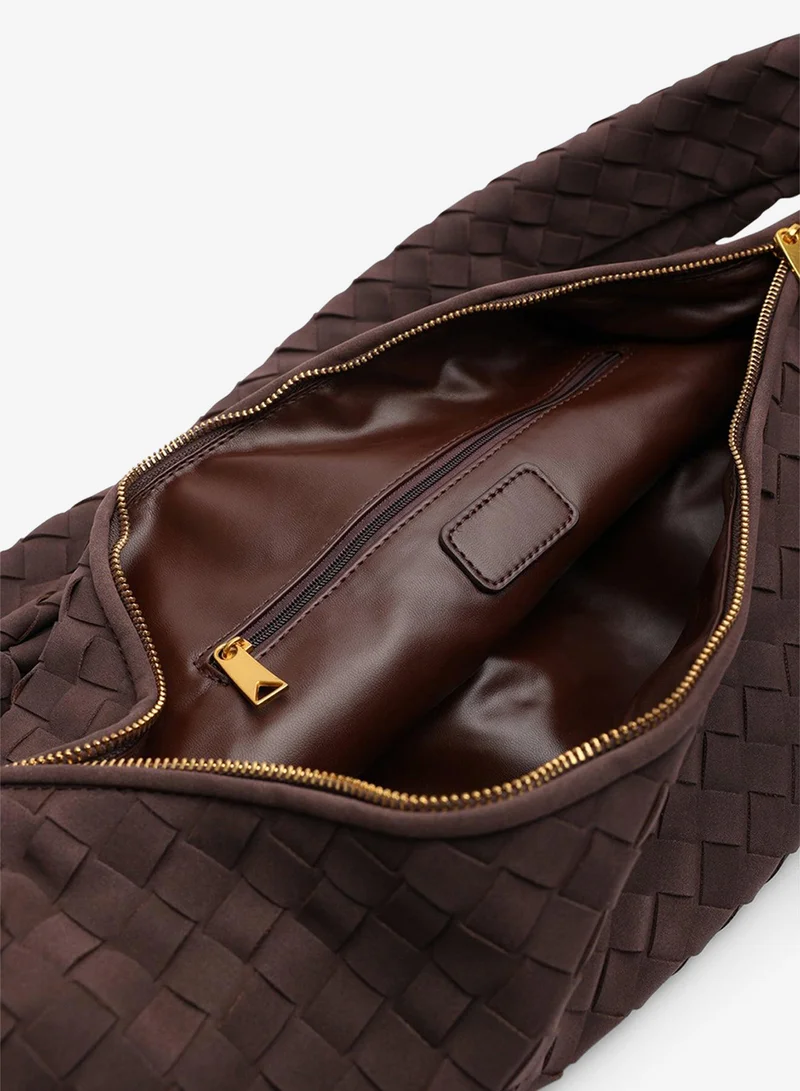 Where's That From  Aqua Knotted Strap Woven Shoulder Bag for Women | Best Price UAE