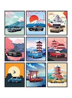 EKA Jdm Poster - Jdm Cars Posters for Men, Jdm Car Wall Art, Vintage Cars Pictures for Wall Bedroom, Classic Car Art Prints, Japanese Car Accessories for Boys Room Decorations (8x10 UNFRAMED)