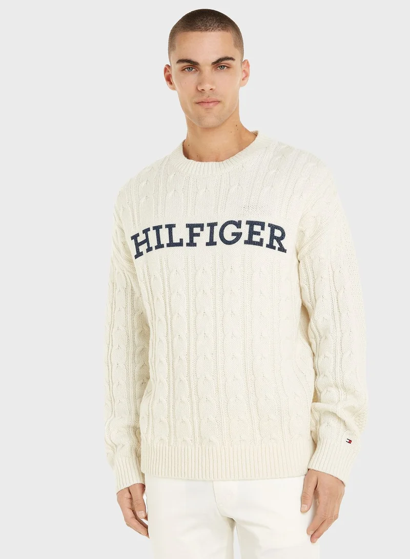 TOMMY HILFIGER Logo Crew Neck Sweater