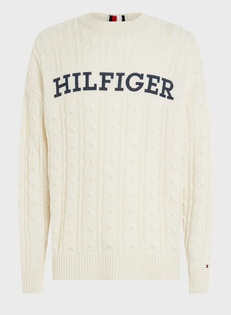 TOMMY HILFIGER Logo Crew Neck Sweater