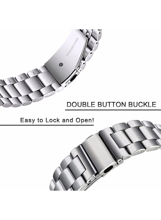 O Ozone Metal Watch Strap Compatible with Xiaomi Mi Band 8 , Stainless Steel Adjustable Smartwatch Replacement Bracelet Men Women - Black  - Image 4