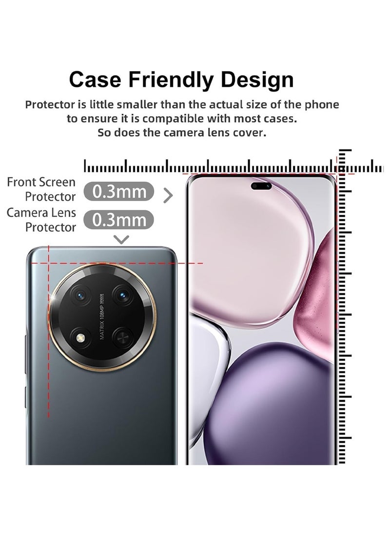 X-level - [2+2 Pack] Screen Protector Compatible with Honor X9c with Camera Lens Protector, Full Coverage 9H Tempered Glass Film, HD Clear Scratch Resistant, Bubble-Free, Anti-Fingerprint - Image 1