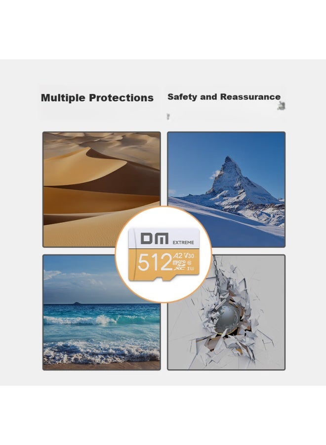 Dm Daimai 512gb Tf Memory Card, Gold Card, A2 V30 Gaming Phone, Dash Cam, Surveillance Camera, Multi-device Compatible, High-speed Memory Card - Image 5