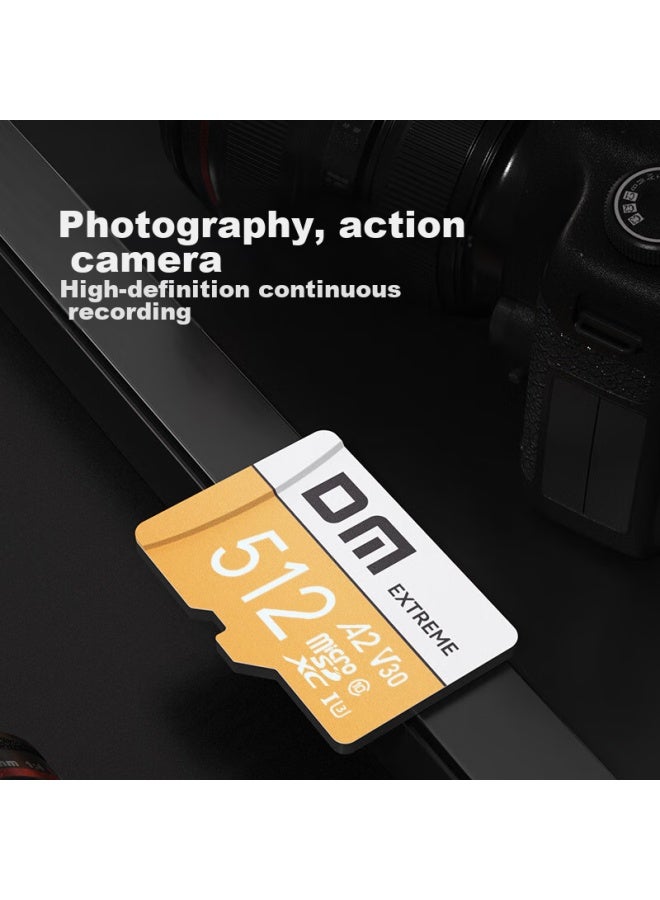 Dm Daimai 512gb Tf Memory Card, Gold Card, A2 V30 Gaming Phone, Dash Cam, Surveillance Camera, Multi-device Compatible, High-speed Memory Card - Image 3