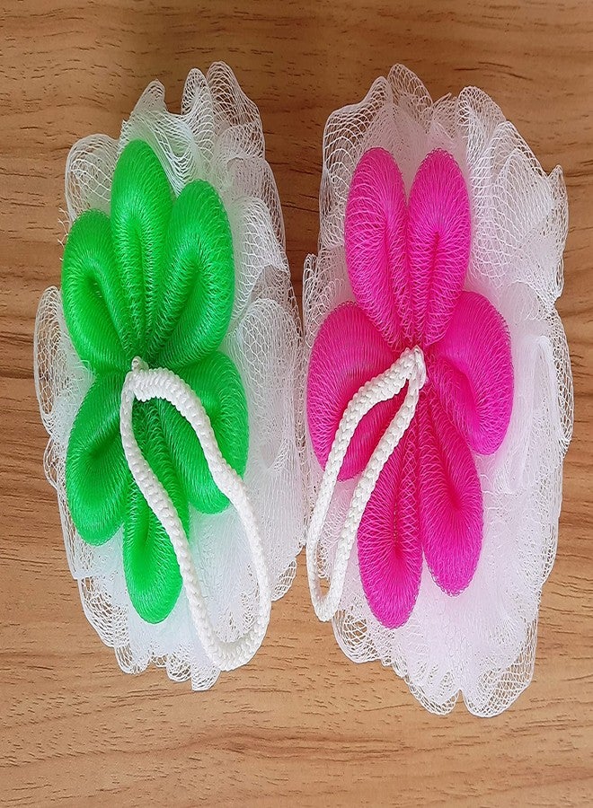 Indiginous Luxury Bathing Round Loofah for Men and Women | Body Sponge, loofah body scrub for bath | Bath Loofah Sponge Scrubber Exfoliator for High Lather Cleansing (Color As per Availability Pack of 1) - Image 1