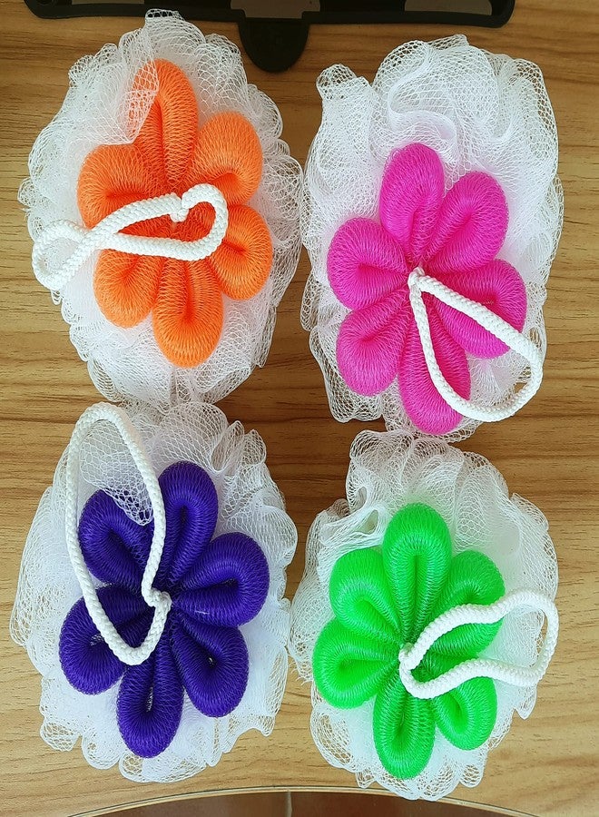 Indiginous Luxury Bathing Round Loofah for Men and Women | Body Sponge, loofah body scrub for bath | Bath Loofah Sponge Scrubber Exfoliator for High Lather Cleansing (Color As per Availability Pack of 1) - Image 2