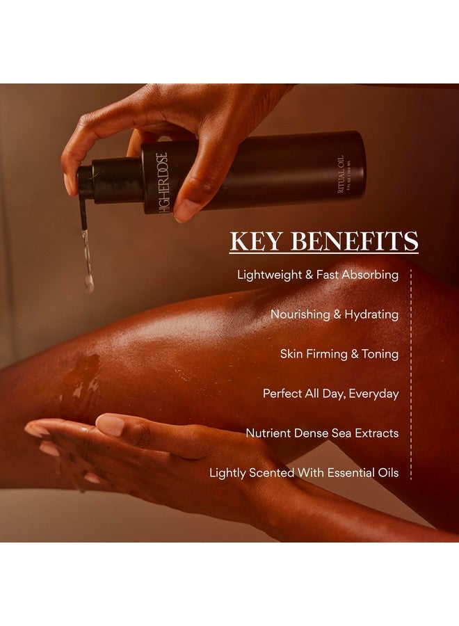 HIGHERDOSE Ritual Oil Ayurvedic Daily Nourishing Body Oil For Dry Skin Moisturizing Body Oil Enriched With Sea Buckthorn & Essential Oils To Deliver Nourished Toned & Glowing Skin (5 Fl Oz) - Image 3