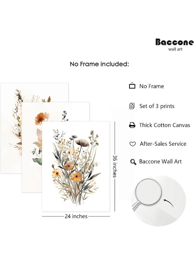 Baccone Green Flower Art Prints - 24x36 Unframed - Image 2
