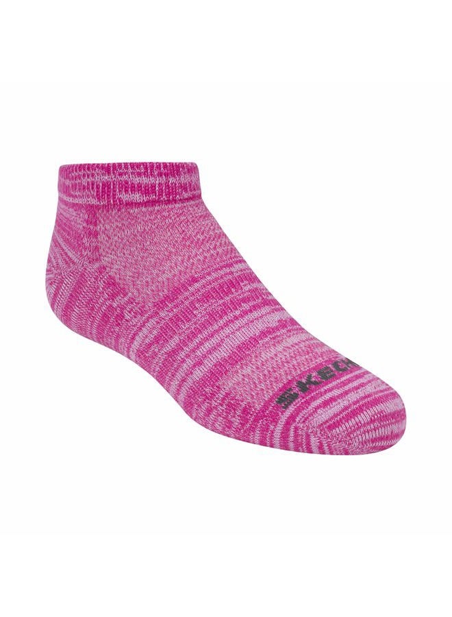 SKECHERS Girls' 6 Pack Low Cut Socks, Bright Combo, 7-8.5 - Image 4