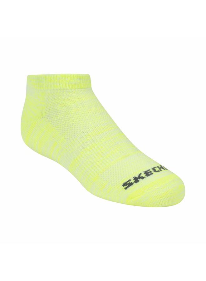 SKECHERS Girls' 6 Pack Low Cut Socks, Bright Combo, 7-8.5 - Image 5