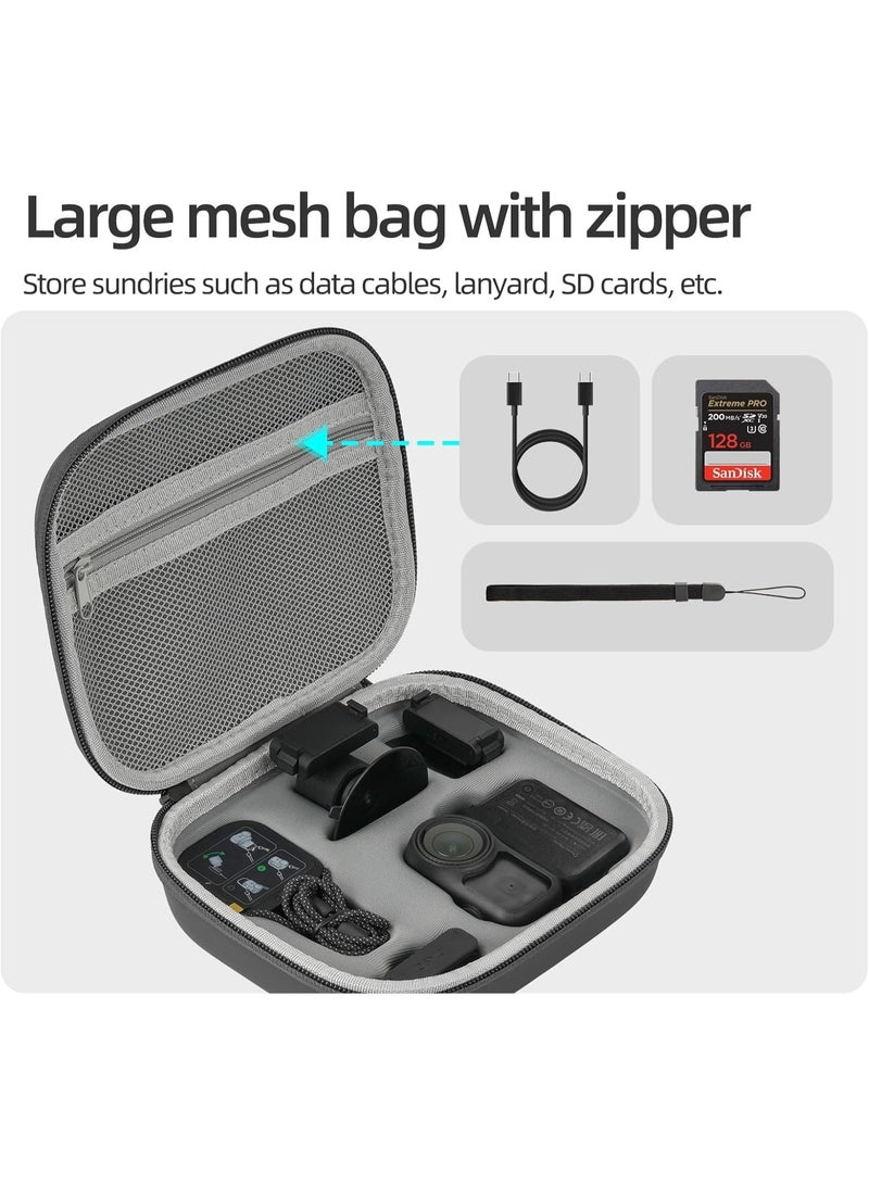 كيس حمل التخزين PU لـ DJI OSMO Nano ، كيس سفر الكاميرا المحمولة تخزين واقي مقاوم للغبار متوافق مع ملحقات كاميرا العمل DJI OSMO Nano (رمادي) - Image 4