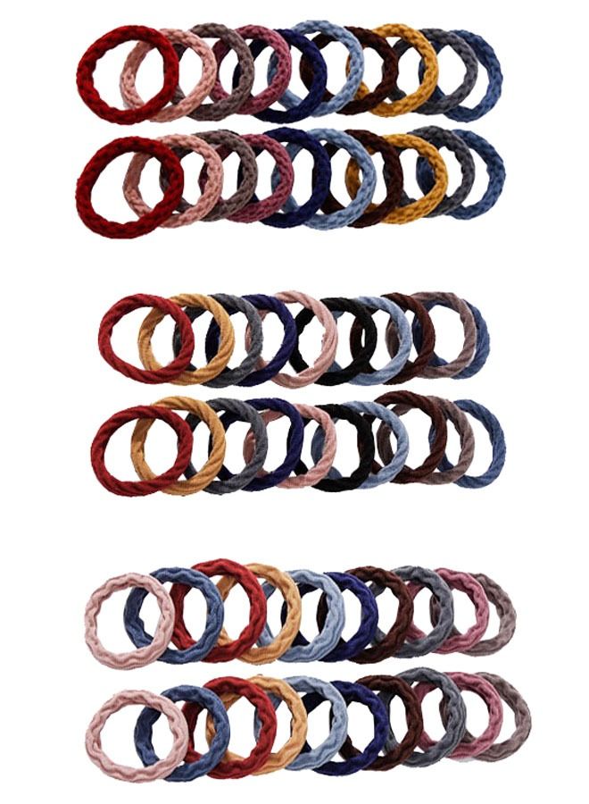 ZCM-HAPPY 60-piece elastic headband set Elastic hair band set 4.5 cm - Image 1