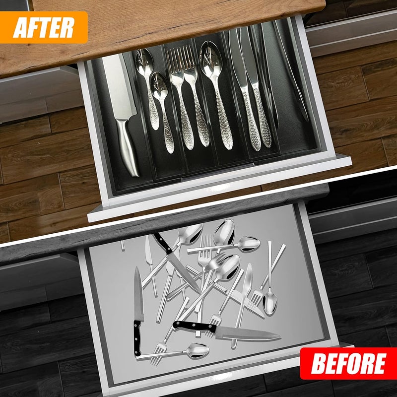 Bellsal Kitchen Silverware Drawer Organizer and Storage Kitchen Gadgets Best Sellers 2025 First Apartment Essentials New Home Must Haves Things Stuff Accessories House Warming Housewarming Hostess Host Gifts - Image 2