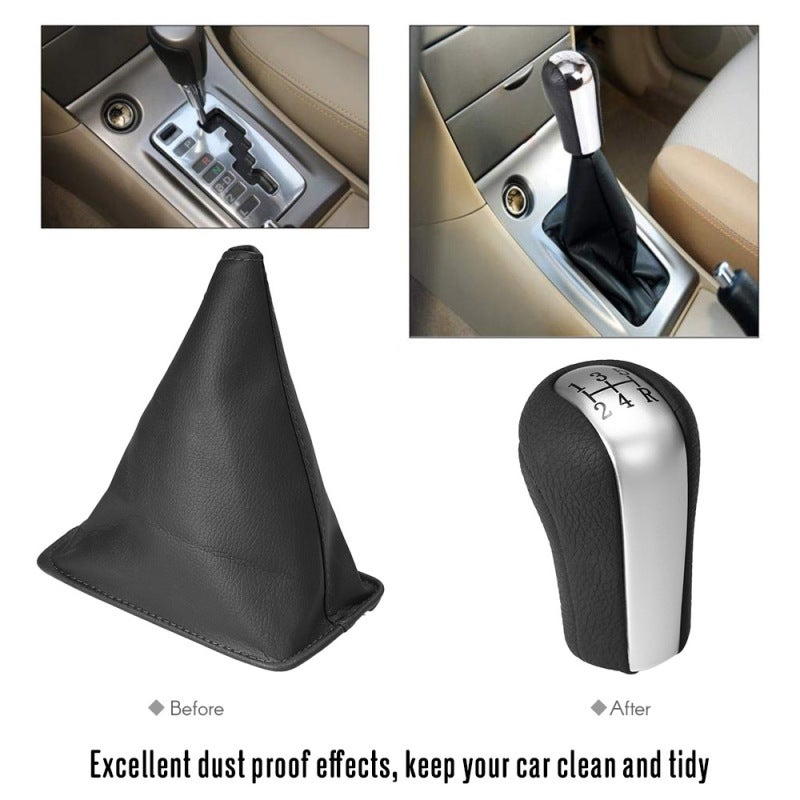 5-Speed Gear Shift Knob Ergonomics Design - Dust-Proof Gear Shift Cover for Manual Vehicle Drivers - Image 3