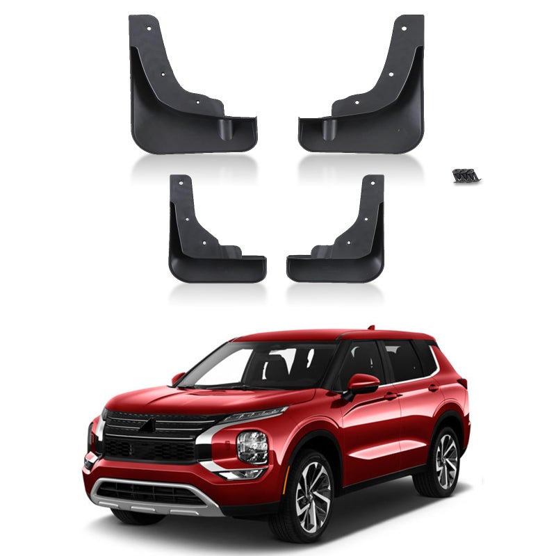 HIRUFAIT Mud Flaps Compatible with Mitsubishi Outlander 2022 2023 2024 Accessories All Weather Mud Guards Splash Guards Front Rear Set of 4PCS