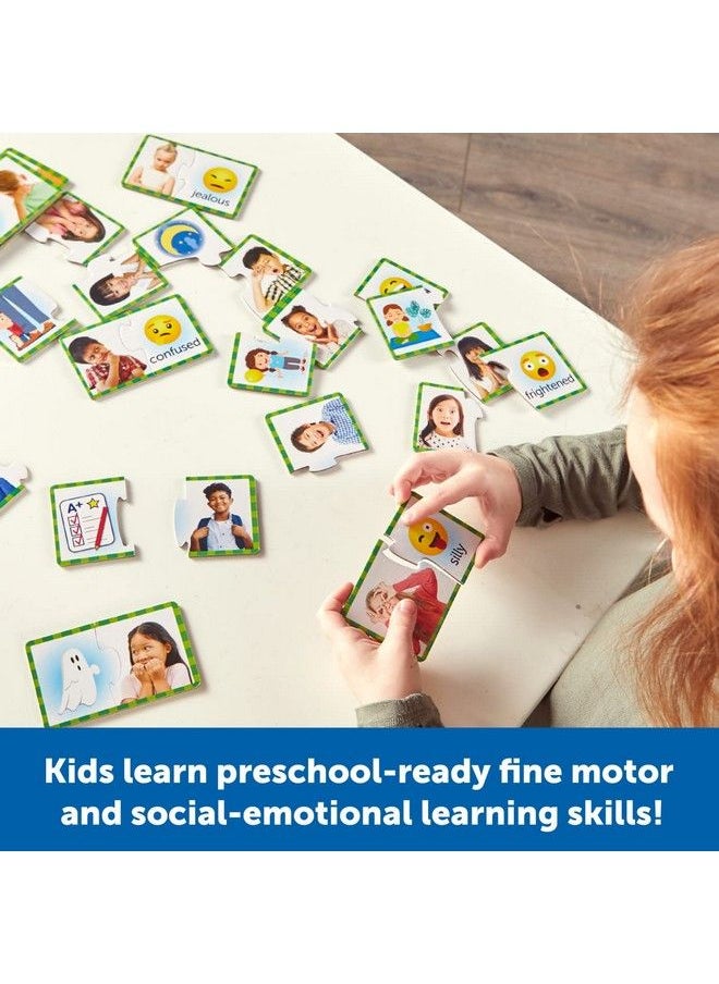 Learning Resources - بطاقات ألغاز المشاعر والعواطف 48 قطعة للأطفال من سن 3 سنوات فما فوق، ألعاب المهارات الاجتماعية، مواد علاج النطق، ألعاب وألعاب تعليمية اجتماعية وعاطفية للأطفال - Image 1