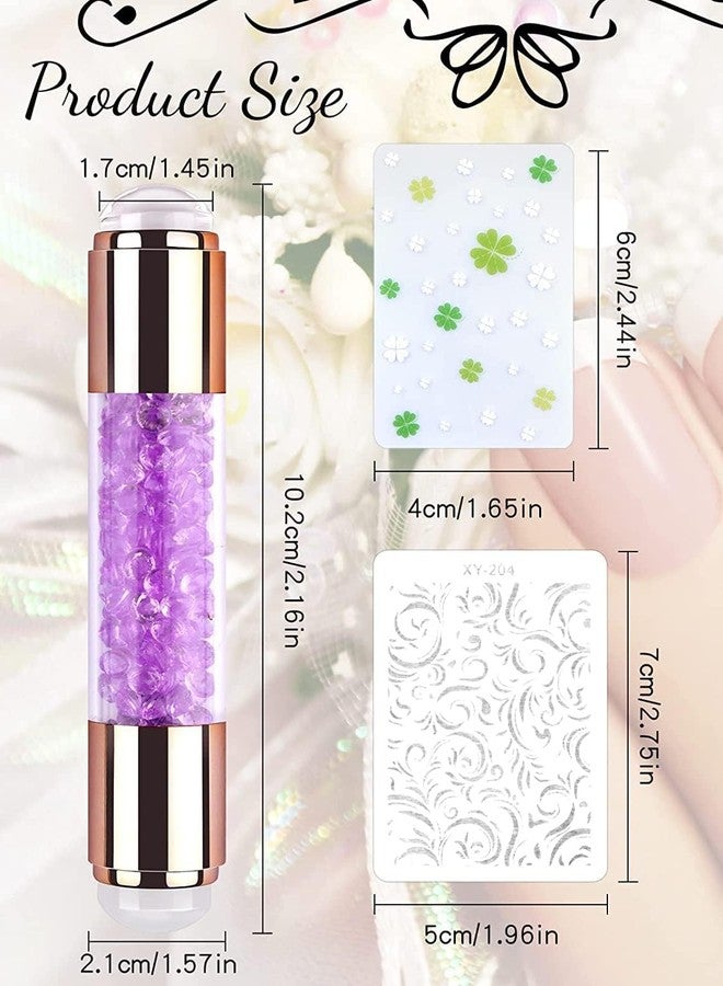Ruby Face Rubyface Nail Art Stamping Stamper Nail Double Stamper 1 Pcs With 2 Pcs Scraper Clear Nail Art Jelly Stamper Nail Art Stamping for Manicure Tools DIY Nail Art Designs - Image 5